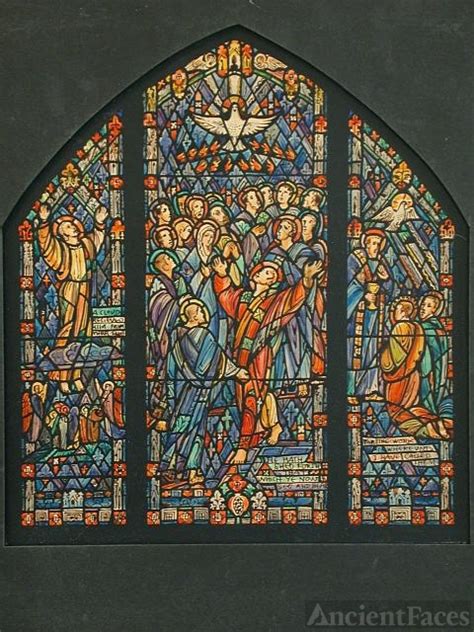 design drawing  stained glass window showing