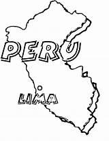 Peru Coloring Pages Haiti Map Flag Printable Peruvian Drawing Print Getcolorings Color Getdrawings sketch template