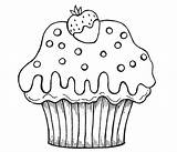 Cupcake Cupcakes Printable Clipart Birthday Para Drawing Coloring Imprimir Getdrawings Riscos Pages Landon Artesanato Colorir Desenho Pintar Desenhos Colorido Molde sketch template