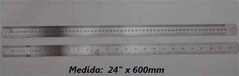Regla Escala Acero Inox 24 Pulgadas X 60cm 600mm No Mitutoyo Mercado
