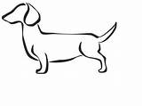 Dog Dachshund Clipart Outline Doxie Drawing Silhouette Dachshunds Tattoo Sausage Wiener Dogs Daschund Coloring Drawings Tattoos Pages Cliparts Weenie Dashund sketch template