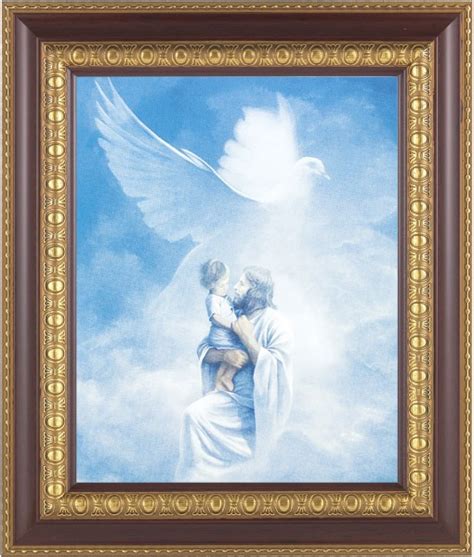frame jesus holding child  heaven framed print