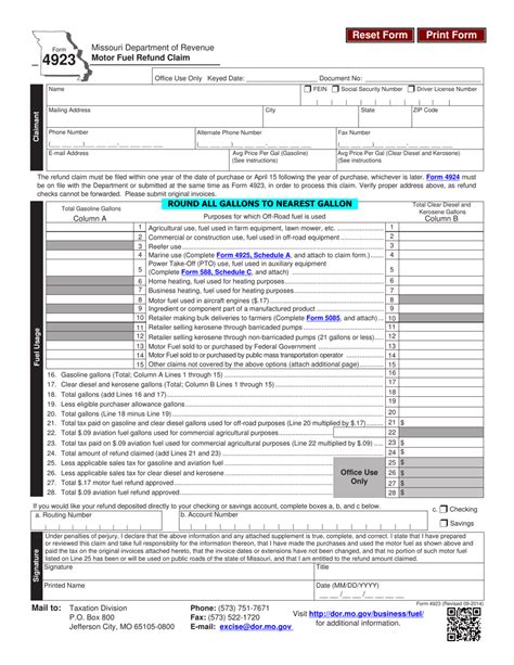 form   fillable   fill  motor fuel refund claim