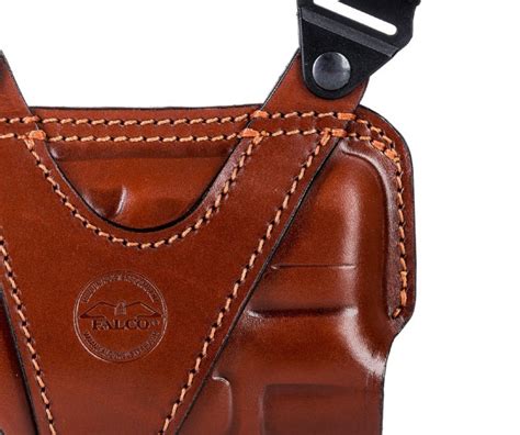 Horizontal Leather Shoulder Holster For Guns With Light Falco