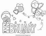 Febrero Ausmalen Coloringonly Homeschooling Vorlagen Monate sketch template