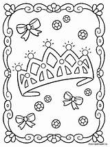 Coloring Crown Pages Printable Color sketch template