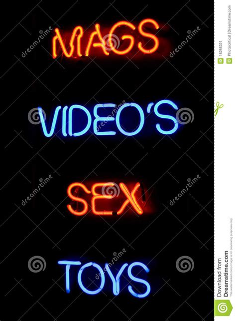 sex shop neon sign stock image image of magazine entertainment 16256321