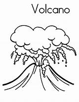 Volcano Coloring Erupting Magma Pages Eruption Drawing Color Printable Colouring Print Clipart Kids Draw Volcanic Netart Sketch Search Gif Labelling sketch template