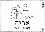 Alef Coloring Alefbet Hebrew Pages sketch template