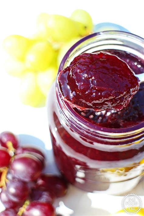 easy grape jam  ingredients  pectin fab food