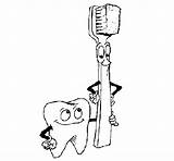 Tooth Toothbrush Coloring Coloringcrew sketch template