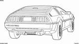 Delorean Future Back Pages Coloring Movie Lineart Template Sketch sketch template