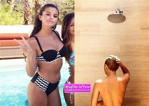 blog de la tele selena gomez bikini instagram y miley cyrus en una ducha