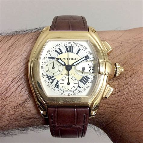 cartier roadster yellow gold chronograph wy mens