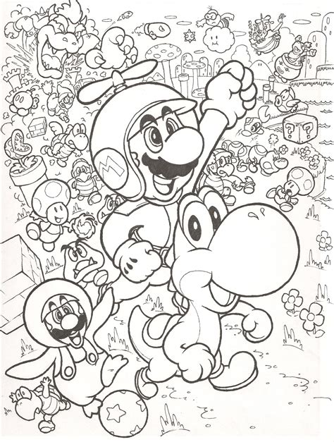 super mario bros coloring pages  large images