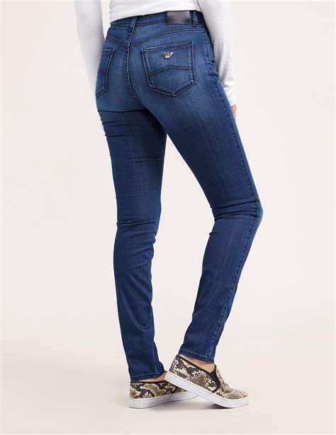 armani jeans denim  high waist jean  blue lyst