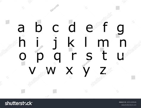 english alphabets small letters alphabet fonts shutterstock