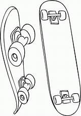 Skateboard Skateboarding Designlooter 75kb Coloring4free Coloringhome sketch template