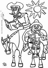 Quijote Sancho Infantiles sketch template