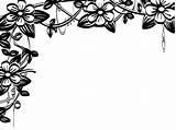 Clip Flower Border Borders Flowers Clipartix Related sketch template