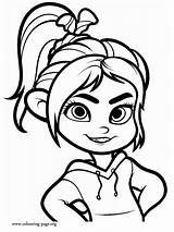 Coloring Ralph Wreck Schweetz Von Vanellope Pages Colouring Sheets Printable Color Disney Face Character sketch template