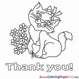 Thank Coloring Pages Flowers Cat Printable Teacher Appreciation Card Kids Cards Service Sheet Waldo Drawing Color Getdrawings Getcolorings Print Colorings sketch template
