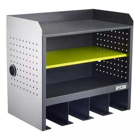 ryobi steel  shelf wall mounted garage cabinet  platinum            sth