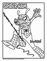 Spider Ham Draw Marvel Coloring Man Comics Pages Verse Colouring Into Drawing Too Spiderman Porker Peter Drawittoo Tutorial sketch template