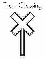 Crossing Coloring Railroad Train Pages Signs Traffic Signals Party Template Printable Sign Blank Printables Print Book Outline Light Stop Kids sketch template