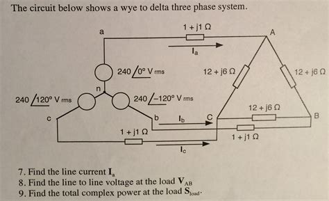 solved  circuit  shows  wye  delta  phase cheggcom