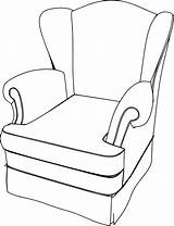 Armchair Wecoloringpage Drawing Sofa sketch template
