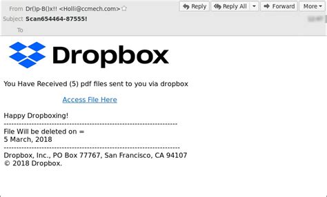 dropbox brandjacked   phishing scam