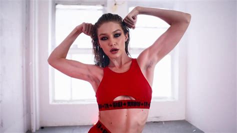 gigi hadid shows her unshaven armpits for love advent 2017 day 11