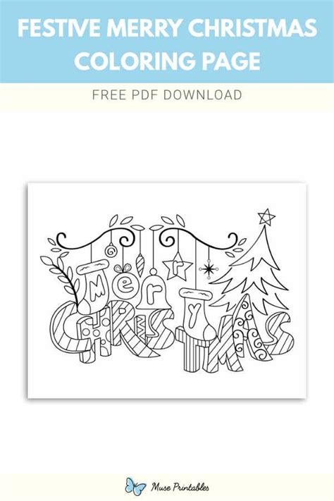 festive merry christmas coloring page merry christmas coloring