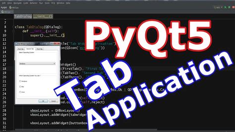 pyqt tab widget application  youtube