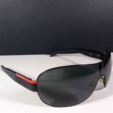 prada men s designer sunglasses matte black shield sps 54h 1bo 1a1 130