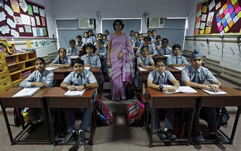 delhi india archana shori teaches  grade students   classroom  rukmini