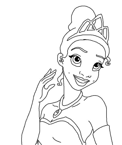 disney princess tiana coloring pages  getdrawings