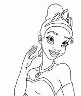 Tiana Coloring Princess Pages Disney Getdrawings Popular sketch template