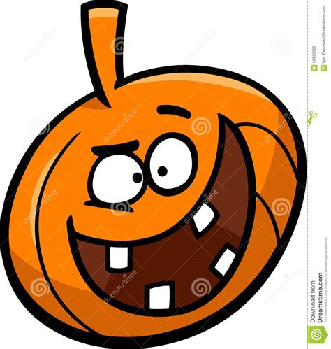 Halloween Pumpkin Cartoon Illustration Stock Vector