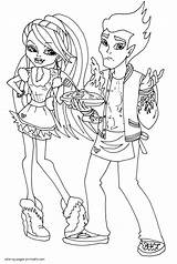 Coloring Pages Abbey Printable Heath Girls Bominable Monster High sketch template