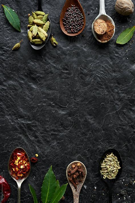 food design background  spices del colaborador de stocksy jill