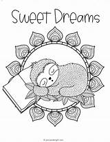 Sloth Coloring Pages Cute Printable Activities Sleeping Sheet Party Printables sketch template
