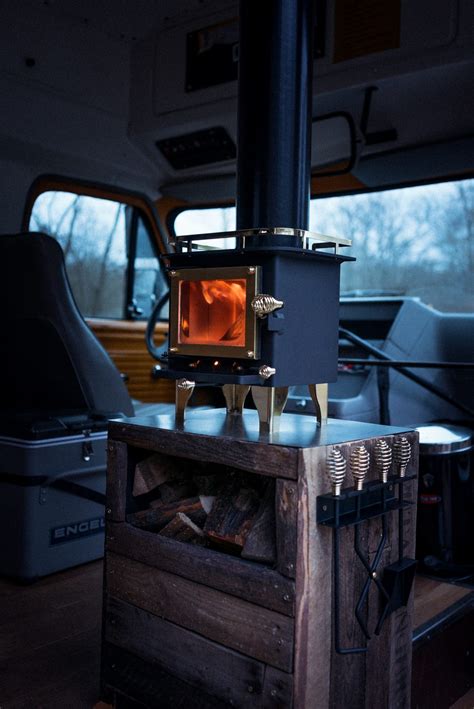 easily install  mini wood stove   camper van outbound living