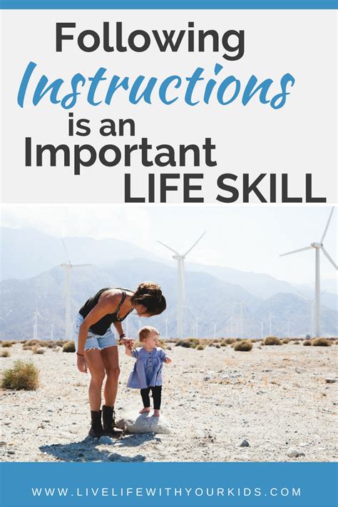 instructions   important life skill  kids  learn