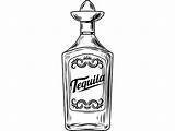 Tequila Clipart Bottle Alcohol Liquor Sombrero Clipground Drink Drinking sketch template