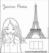 Paris Coloring Pages Jeanne Color Print Online Eiffel Kids sketch template