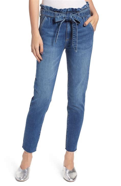 prosperity denim paperbag waist skinny jeans   nordstrom skinny jeans fashion