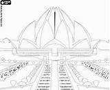 Temple India Delhi Monuments Lotus Worship Coloring Pages Amritsar Golden Sights Asia Other Printable sketch template