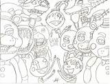 Fnaf Coloring Pages Characters Chance Last Getcolorings sketch template
